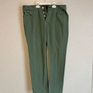 Women’s Paul Smith Button Down Jeans In Green Waist Size 32